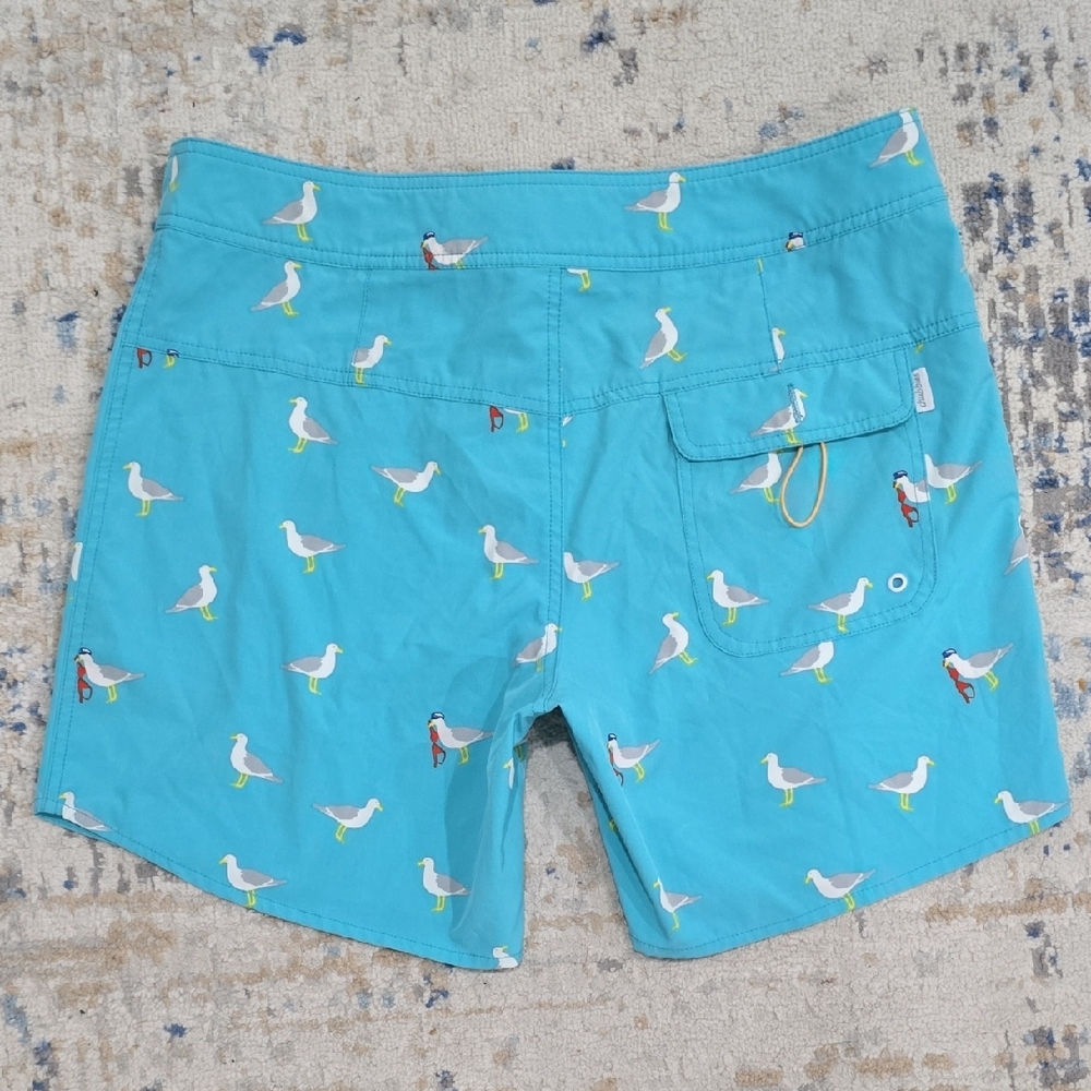 Chubbies‎ Turquoise Seagull Swim Trunks Men’s Size 34 Beach Pool - Picture 5 of 5